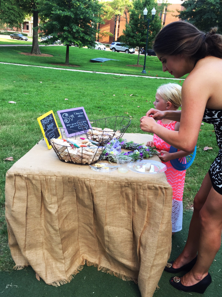 Guests signing the Guestbook