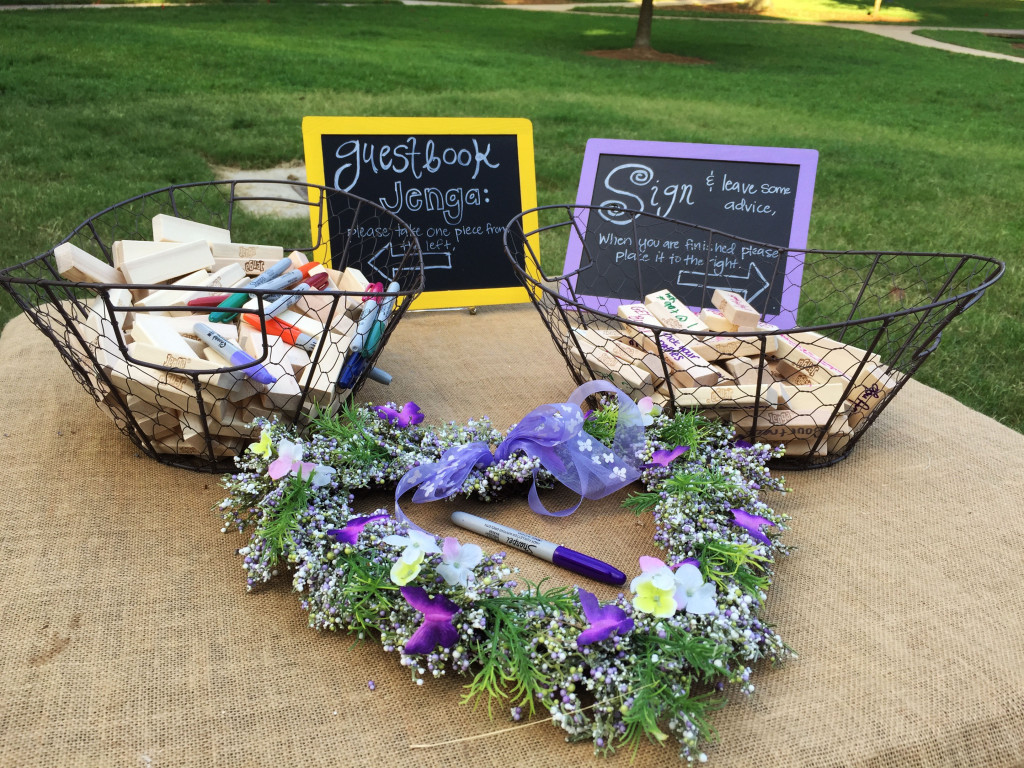 The Bride's version of a Jenga Guestbook